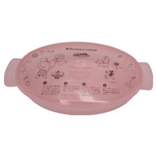 Skater 微波用塑膠蛋捲盒 210 x 115 x 45mm 370ml, 小熊學校 粉紅色, 1個