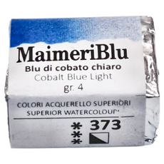 MaIMeRI 美利 塊狀水彩 S4 373 COBALT BLUE LIGHT 淺鉻藍, 1.5ml, 1色