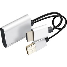 Coms 4K 60Hz HDMI 2.0 轉 USB 3.1 Type-C 螢幕轉換器 USB 輔助電源, DM422, 1組