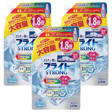 LION 獅王 STRONG 最強漂白劑補充包 1.8倍大容量, 900ml, 3包