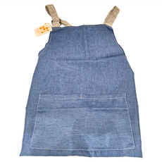 JUST HOME 撞色素面防水圍裙 6328-69B 74.5 x 66cm, 深藍色, 1個