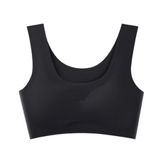 背心款冰絲內衣 Set 2件, 黑色/粉色, M