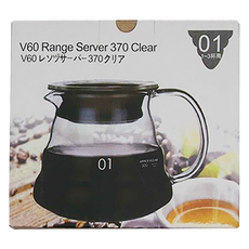 V60 Range Server 370 Clear 手沖咖啡壺 雲朵壺 加厚玻璃 食品級矽膠, 370ml, 1個