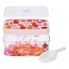 CHEFMADE 學廚 HELLO KITTY 多層儲冰冰格盒 KT7110 (附冰鏟), 21.5 x 12.5 x 10.2cm, 1個