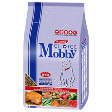 Mobby 莫比 成貓用 挑嘴貓饕客配方乾飼料, 鮮雞肉增量, 添加維生素E, 獨家雙B化毛系統, 牛磺酸與益生菌, 雞肉 + 米, 1.5kg, 1袋