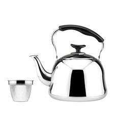 Chieh Pao 潔豹 304不銹鋼 雅緹泡茶壺 附網, 不銹鋼色, 1.5L, 1個