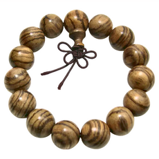 正宗越南沈香木佛珠手鍊, 褐色, 12mm