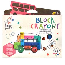 Haku Yoka 積木蠟筆 校車 3歲以上 德國製, 10色, 1盒