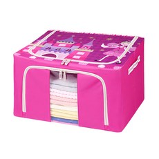 Cotton Field 棉花田傢飾 童趣防塵摺疊收納箱 展開 80L, 仙度拉公主 粉紅色, 1個