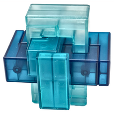 YouRPUZZLE 孔明鎖-心心相印-孔雀 L2744，透明益智玩具，訓練邏輯思維, 1入