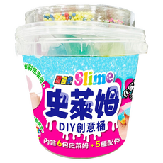 幼福 忍者兔 Slime 史萊姆DIY創意桶 Set, 內含6包史萊姆+5種配件, 1組