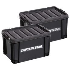 CAPTAIN STAG 鹿牌 經典款收納箱/工具箱 24L-黑色, 44.7 x 29.7 x 26cm, 2個