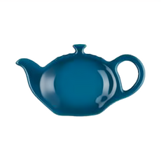 LE CREUSET 茶包盤 90g 湖水藍, 精巧茶壺造型設計，桌面優雅裝飾, 1個