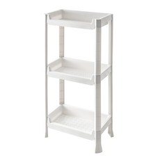 收納部屋 極簡落地收納置物架 3層 白色, 1個