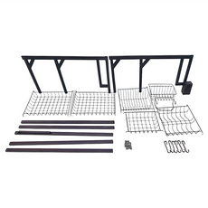 鐵藝 伸縮瀝水架 Set 2層, 全配85cm 瀝水收納, 1組