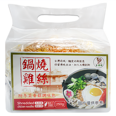 金雞牌 雞絲麵 冬菜香菇風味 5包, 250g, 1袋