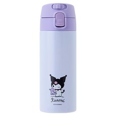 Sanrio 三麗鷗 按壓式不鏽鋼保冷保溫瓶, 酷洛米 紫色, 1個, 370ml