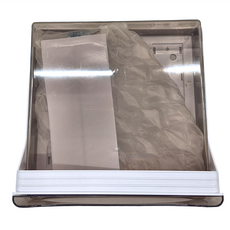 AOT 隠形桌下抽屜式收納盒(1入) 大號 塑料材質, 透黑色, 1格