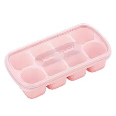 繽塊底軟壓製冰盒 8格 - 顏色隨機, 14 x 7 x 3.5cm, 3個