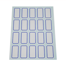 華麗牌 自黏性標籤 WL-1074 14 x 26mm, 藍框, 20包, 1盒