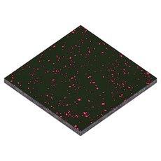 Nopeasti 諾比 健身橡膠地墊 高密度三層減震耐磨, 黑色 + 粉色, 1片