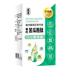 嚴萃 苦瓜胜肽 + 鉻 Set, 含專利苦瓜胜肽、酵母鉻，有助於維持醣類正常代謝, 500mg, 30顆, 1盒