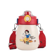 【BEDDY BEAR 杯具熊】不鏽鋼保溫嘟嘟桶(珍珠白雪) 迪士尼公主保溫瓶, 850ml, 1入