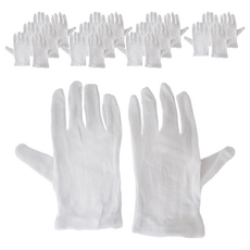 樂麥 作業手套 Set 12雙 棉質, 白色