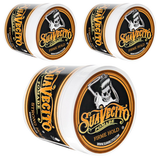 Suavecito 水洗式髮油 加強款 - 定型力強, 線條感強烈, 中長髮推薦, 113g, 3罐