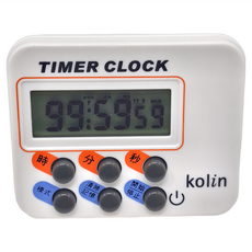 kolin 歌林 99時制計時器 7.2 x 6 x 1.5cm, 白色, 1個