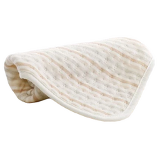 新生兒隔尿墊 4層設計 雙面吸水 防水透氣CPU竹纖維, 70 x 50cm, 五彩條棉, 1個