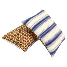 LASSLEY 蕾絲妮 四季護頸枕 支撐 護頸 可水洗, 藍條紋, 1個