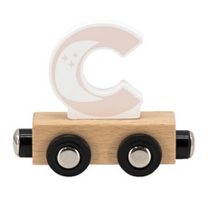 TRYCO 木製字母火車 適用於3歲以上兒童, C 粉色, 1個