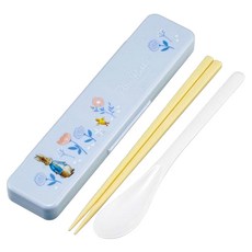 Skater 銀離子兒童餐具組, 筷子 + 湯匙 + 收納盒, 彼得兔, 1套