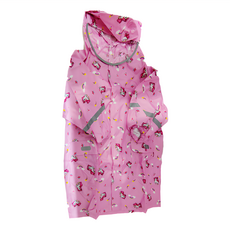 愛北鼻 滿版印花兒童雨衣,粉獨角獸,S碼(建議86~100cm)