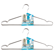 不鏽鋼白鐵衣架 3支, 2組, 白鐵