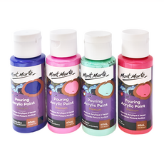 Mont Marte 蒙瑪特 流動壓克力顏料套組 PMPP4207 極光色系 4罐, 4色, 60ml