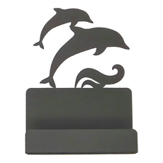 OPUS 東齊金工 歐式鐵藝名片座 海豚 鐵材質, 1個, 1個