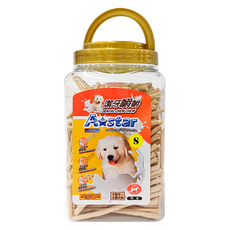 A star AM牛奶潔牙嚼嚼棒 18週以上犬用 S, 口腔衛生, 1.55kg, 1桶