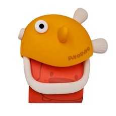 PiYOPiYO黃色小鴨鉑金矽膠金魚QQ食品級矽膠-40°C~200°C, 固齒器, 金魚QQ, 1個