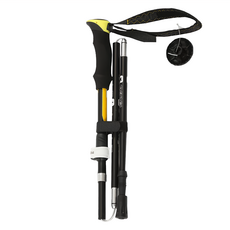 拍平方 KLIS康力仕 登山杖 7075航空鋁合金材質 五節式杖體 EVA手柄, 130cm, 黃色, 1支