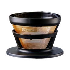 Cores 黃金手沖濾杯-小 C246, 純金電鍍304不鏽鋼, 耐熱PP材質, Gold Filter, 1個