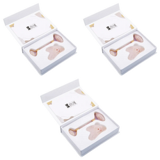 BEAUTYOUNG 妝漾 天然粉晶玉石 臉部按摩工具套裝, A337, 3盒