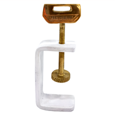 POST GENERAL 黃銅桌邊固定夾 淨白色, 1個