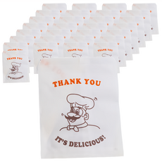 防油紙袋 大廚師系列 四兩平袋 無摺邊 17 x 13.8cm, 100個, 5組