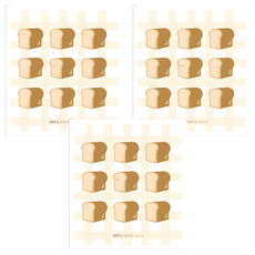 MYUMYUMYU 沐慕家居 木漿棉環保抹布 九個生吐司 格紋, 18 x 20cm, 3個