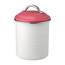 SALUS 佐藤金屬 復古收納罐 粉紅蓋, 70ml, 1個