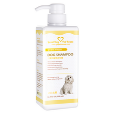 GBPH 好寶貝 淨白去黃草本植萃肌膚養護寵物洗毛精 狗狗專用 法式牛奶糖泡泡, 500ml, 1瓶