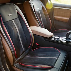 Baramgoji 4向通風涼感汽車坐墊, 皇家黑, 1個