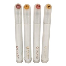 lopet 樂派 軟頭護眼螢光筆 4件組, 山梨豆紅, 1組